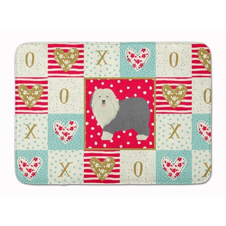 Carolines Treasures 19 x 27 in. Old English Sheepdog Love Machine Washable Memory Foam Mat CK5942RUG